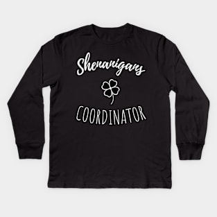 Shenanigans Coordinator Squad St Patricks Day Rainbow Kids Long Sleeve T-Shirt